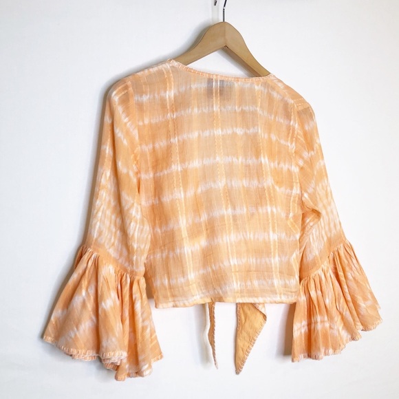 Anthropologie Chloe Oliver tie front bolero BoHo top - Picture 4 of 9